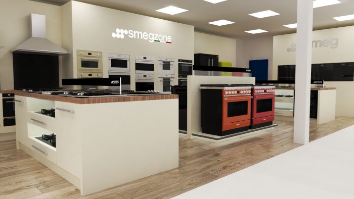 instore kitchen display stand